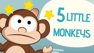 Canciones Infantiles en ingles  5 Little monkeys  Toobys [upl. by Ohce]