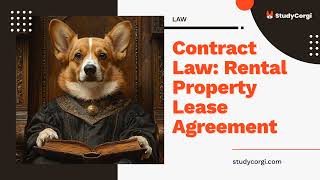 Contract Law Rental Property Lease Agreement  Essay Example [upl. by Devitt722]