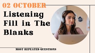 Listening Fill in the Blanks PTE Academic amp PTE Core  October 2024 Practice Predictions [upl. by Mosera]