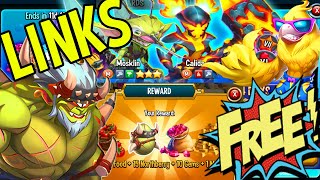 Monster Legends Links  Get 10  30 gems per day  Golden Pass Legends  Khalorc Rageskin Gremmie [upl. by Nahtan550]