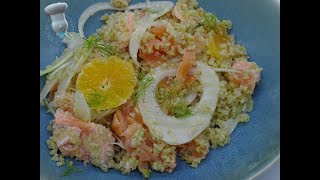 Recette de salade de fenouil et clémentine aux 2 saumons [upl. by Starlene]