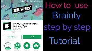 How to use brainly in hindi Best learning app👍👍👍 [upl. by Anav904]