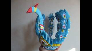 origami  modular  chinese origami  peacock  tutorial  dutchpapergirl [upl. by Anuat680]