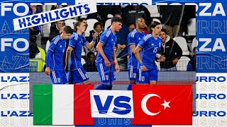 Highlights ItaliaTurchia 11  Under 21  Qualificazioni U21 EURO 2025 [upl. by Genovera757]