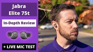 Jabra Elite 75T Review  LIVE MIC TESTS [upl. by Ivatts153]