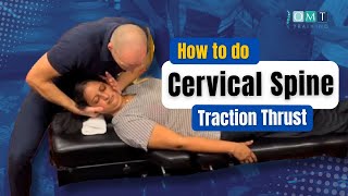 How to do Upper Cervical Spine Traction Thrust chiropractor chiropractic chiropracticadjustment [upl. by Rrats]