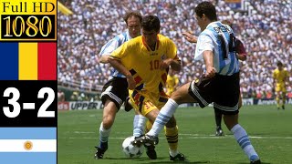 Romania 32 Argentina World Cup 1994  Full highlight  1080p HD [upl. by Tuck]