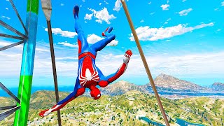 GTA 5 Epic Ragdoll GREEN SPIDERMAN VS RED MINIONVS GREEN HULK Euphoria Physics amp Funny Fails [upl. by Dilan]