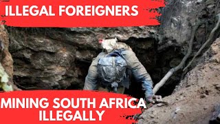 Illegal foreigners mining South Africa illegally 🤔🤨 [upl. by Ahsenit]