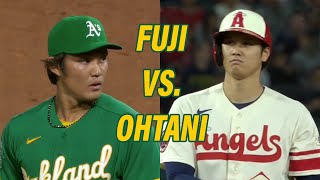 Shintaro Fujinami vs Shohei Ohtani in MLB for first time  42623 [upl. by Mirna]