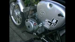 Simson S51 Start und Motorlauf Modell S51 B24 Baujahr 1985 [upl. by Ledda]