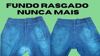 COMO CONSERTAR FUNDO DE CALÇA RASGADO [upl. by Venu]