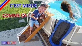 TUTO ECHELLE EN BOIS pour la piscine INTEX [upl. by Aihsia]