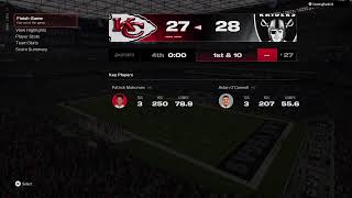 Raiders vs Chiefs 10yf [upl. by Ycats]