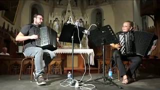 Nicolas LEBRET Camille PRIVAT Raulhac aout 2018 Duo accordéon Pot pourri [upl. by Ennayelhsa199]