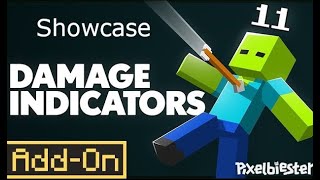 Damage Indicator and Health Bars DAMAGE INDICATORS AddOn  Minecraft Marketplace Add On Showcase [upl. by Hazard]