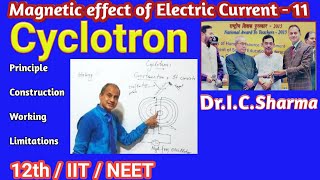 Cyclotron  Principle  Construction  Working  Theory and Limitations of Cyclotron  IC Sir [upl. by Helsell]