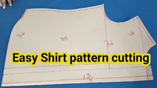 Shirt pattern making tutorials l Shirt pattern cutting for beginners [upl. by Valentijn]