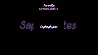 Difference between parasite and saprotrophytes biology science parasite saprophyte [upl. by Naaitsirhc]