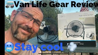 VAN LIFE Fan Review 1 Month Walmart Camping Gear Mainstays 9 Inch Blade vanlife walmart travel [upl. by Ahsiret]