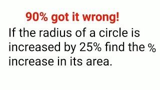 If the radius of a circle is increased find the  increase in area Literally 90 got it wrong [upl. by Maccarthy]