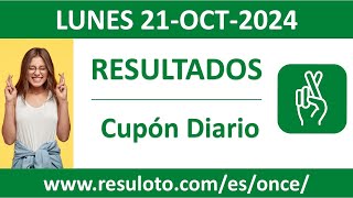 Resultado del sorteo Cupon Diario del lunes 21 de octubre de 2024 [upl. by Germin]