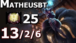 MatheusBT de Ahri  MEJAI FICOU FULL  Patch 78 [upl. by Sacci108]