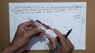 How to Construct Ellipse by Rectangular Method or Oblong Method [upl. by Rhyne]