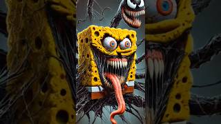 Ai creation Spiderman and Venom with SpongeBob hybrid aicreations marvel spiderman fyp ytshort [upl. by Eenhpad]