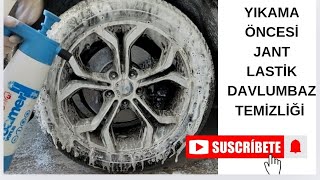 YIKAMA ÖNCESİ JANT LASTİK DAVLUMBAZ TEMİZLİĞİ asmr detailing01 carcare cardetailing kwazar [upl. by Eisler]