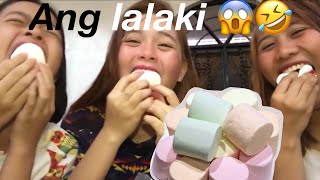 CHUBBY BUNNY CHALLENGE My first kalokohan Vlog ♥️ ANG LALAKI 😱 [upl. by Zuckerman]