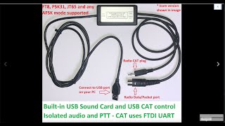 Icom USB Digimode Interface PSK31 FT8 JT9 JT65 13 Pin Din Acc version [upl. by Llewon]