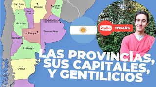 Provincias de Argentina capitales y gentilicios [upl. by Ytisahcal]