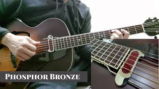 Archtop Guitar Flatwound VS 8020 Bronze VS Phosphor Bronze Unplugged Gretsch G9555 [upl. by Sisco]