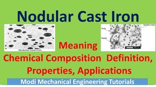 nodular cast iron  properties of nodular cast iron microstructure of cast iron types of cast iron [upl. by Aerehs]