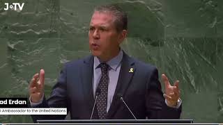 NEW Israel Ambassador To UN Powerful Speech [upl. by Ecirtael]