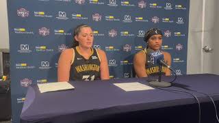 Mystics F Stefanie Dolson amp Aaliyah Edwards speak after Saturdays 8877 loss to Las Vegas [upl. by Esadnac]