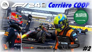 F1 24  Carrière Coop avec Fab  Max Verstappen  Lando Norris  Arabie Saoudite 2 [upl. by Chariot]