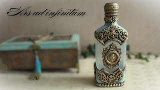 Decoupage Butelka w stylu vintage  Vintage style bottle Tutorial [upl. by Sillaw506]