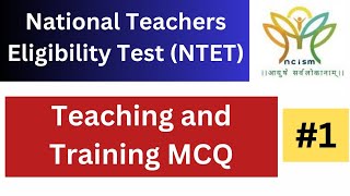 1  teaching and training MCQ  National Teachers Eligibility Test  NTET Exam MCQ [upl. by Viviana]