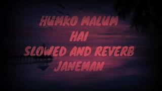 humko malum hai slowed and reverb hindi love songs janeman movie [upl. by Cimah]