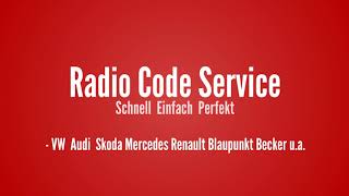 VWZ4Z7 VW Radio Code unlock Serial Nur Seriennummer benötigt [upl. by Nitas277]