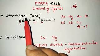 CHELATING AGENTS WITH TRICKS  METAL POISONING REMEDIES  RRB PHARMACIST EXAM  GPAT  ESIC PART62 [upl. by Rebmetpes593]