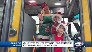 Volunteers collect toys and food donations for children in need in Hooksett [upl. by Tiana]