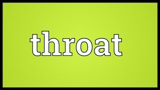 Throat Meaning [upl. by Noraa]