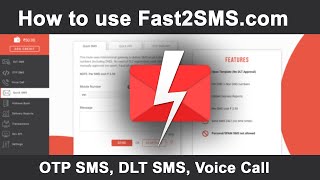 How to use Fast2SMS for Sending Bulk SMS  DLT SMS API  OTP SMS API  Voice Call  Bulk SMS Service [upl. by Julia835]