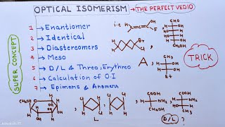 OPTICAL ISOMERISM सबकुछWatch it before you feel regretenantiomermesoanomerepimeridentical [upl. by Bax]