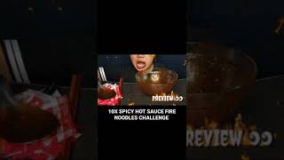 10X SPICY HOT SAUCE FIRE NOODLES CHALLENGE 🔥🥵💣😱shorts [upl. by Palmer689]