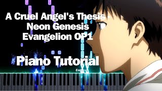 A Cruel Angels Thesis  Neon Genesis Evangelion OP1 Animenz Arrangement Piano Cover [upl. by Kelda]