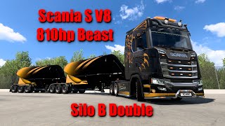 Scania S V8 Silo B Double 33t Of Rye Linkoping to Vaxjo Sweden ETS 2 [upl. by Osrick]